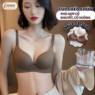 Áo Ngực Nữ Đệm Mỏng 1,5cm Phom To Không Gọng ENMA Nâng Đẩy Ngực Tự Nhiên Che Mỡ Nách BRA09