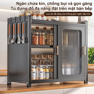 Tủ bếp cửa trượt thông minh đa năng Tiết kiệm không gian Chịu lực tốt Dễ sử dụng Phù hợp nhà bếp nhỏ & căn hộ