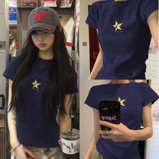 Áo thun, áo croptop nữ ôm body in hình ngôi sao
