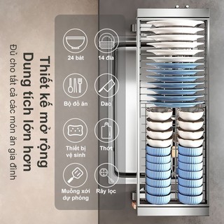 Kệ Chén Bát INOX Thông Minh 2 Tầng Chiều cao có thể điều chỉnh 42-46cm Dung lượng lớn Tải Trọng 100kg