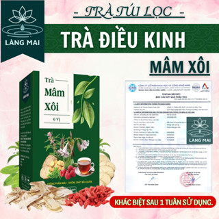 Trà điều kinh Mâm Xôi - Làng Mai - Giảm đau bụng kinh, da xấu, khí huyết kém, hỗ trợ u nang tử cung, nội tiết nữ