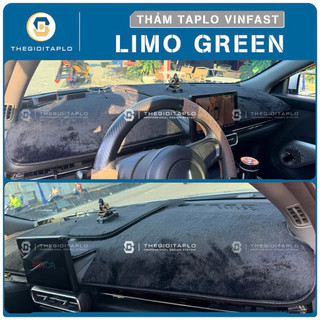[Vinfast Limo green-MPV điện 7 chỗ] Thảm taplo oto da Nano Blockers UV,3D Flare,Nhung lông tuyết viền Ziczac chống cong