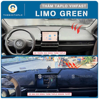 [Vinfast Limo green-MPV điện 7 chỗ] Thảm taplo oto da Nano Blockers UV,3D Flare,Nhung lông tuyết viền Ziczac chống cong