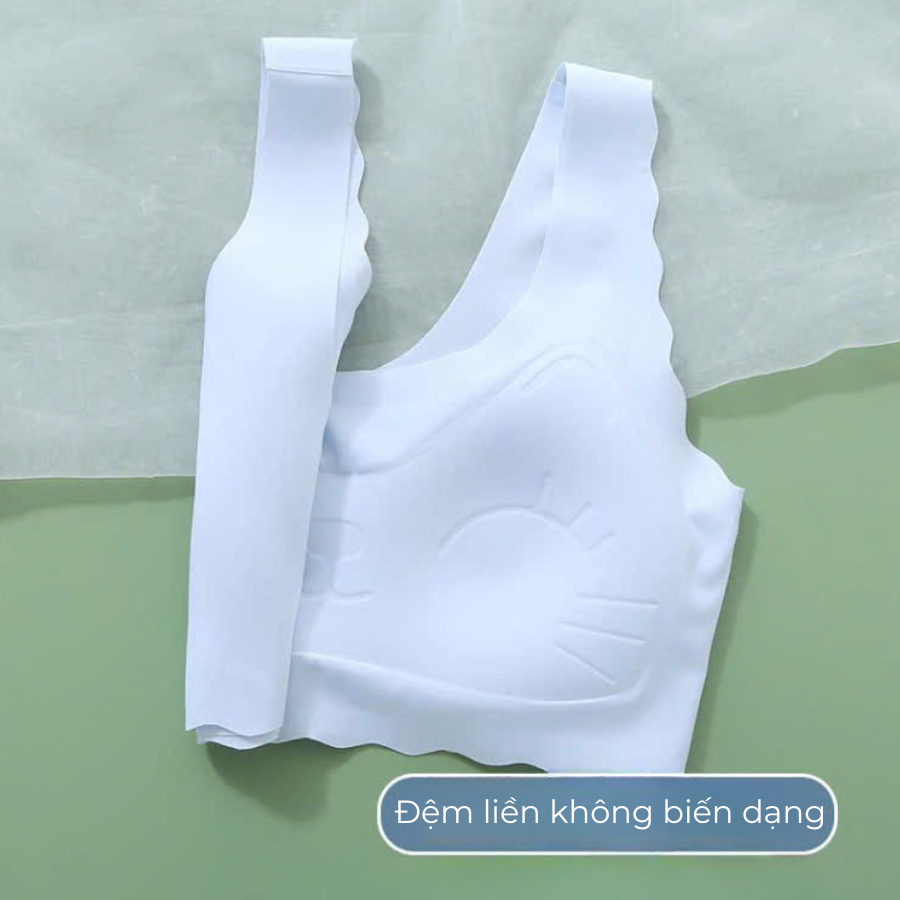 áo ngực học sinh [ ĐỆM LIỀN ] không viền không đường may, chất liệu su lụa co giãn-mát mướt size 30-50kg mã N7