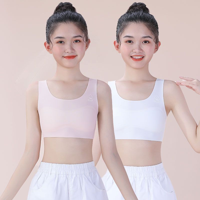 áo lót lá, áo ngực nữ học sinh chất liệu su lụa thông hơi, được không viền không đường may, lót trước cố định mã 2209