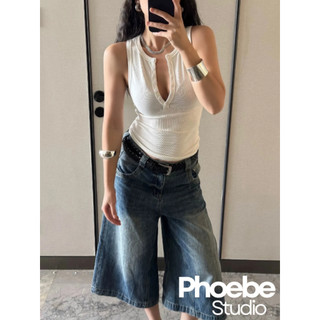 Áo Ba Lỗ Cổ Trụ Viền Nút - Phoebe Studio [AO00193]