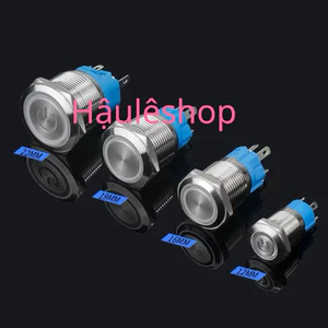 Công tắc led 12-24v lắp ổ khoá yên mầu xanh dương kèm jack cắm