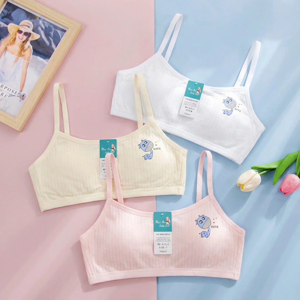 áo lá học sinh 2 dây cho bé gái cấp 1 cấp 2, chất liệu Cotton 30-50kg mặt trước có lót trần bông mỏng, may cố định 1024.