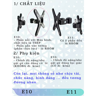 #CY01 #E10 Giá Treo Màn Hình Máy Tính 14''- 32''Inch Xoay Đa Năng [Hợp Kim Nhôm]