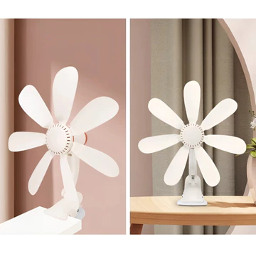 Quạt Mini 7 Cánh Kẹp Bàn Treo Tường 220V | Quạt Mini Không Ồn Gió Mạnh Cho Phòng Ngủ Bàn Học