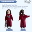 Set đồ Tết cho bé gái,bộ nỉ thu đông cho bé màu đỏ đô xinh xắn phối kèm nơ,viền ren kẻ BT5