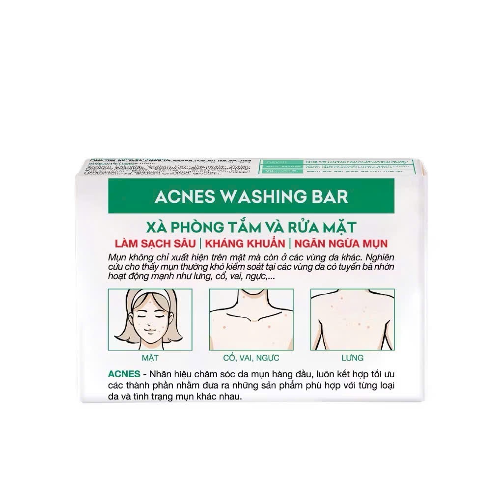Xà phòng ngăn ngừa mụn Acnes Washing Bar 75g