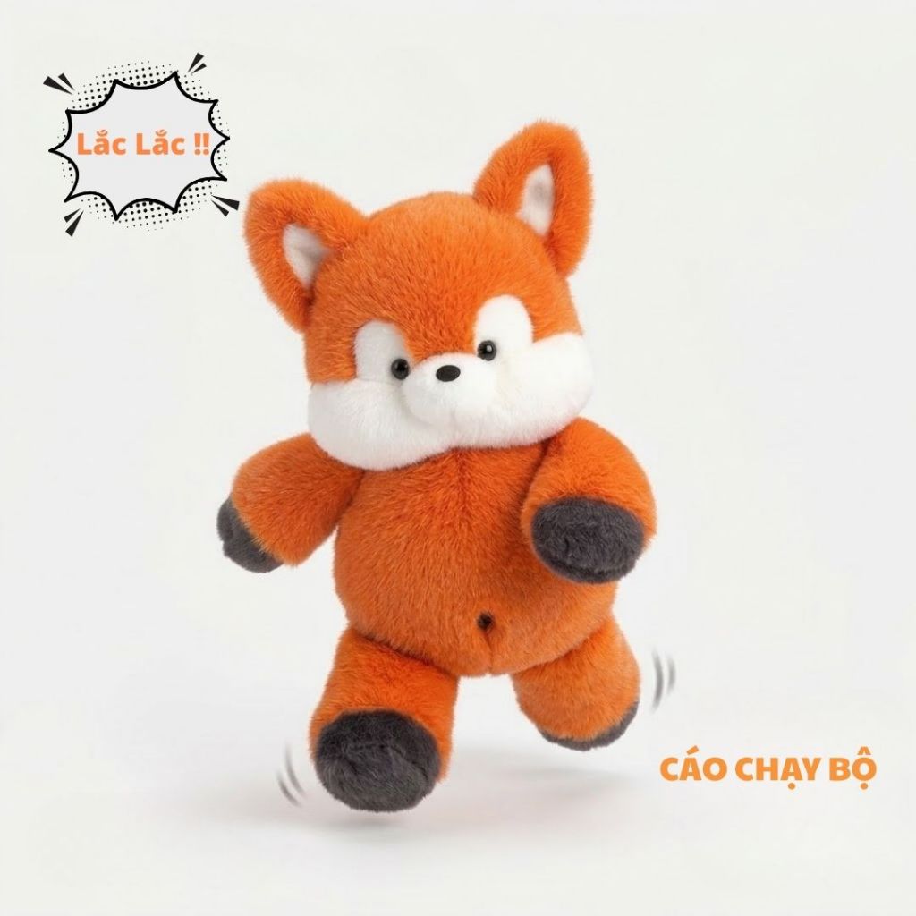 Gấu Bông Cáo,Bò Sữa,Voi,Chuột Chạy Bộ Lông Kim Tuyết Cao Cấp Làm Quà Tặng Cho Bé,Bạn Gái, Babisu