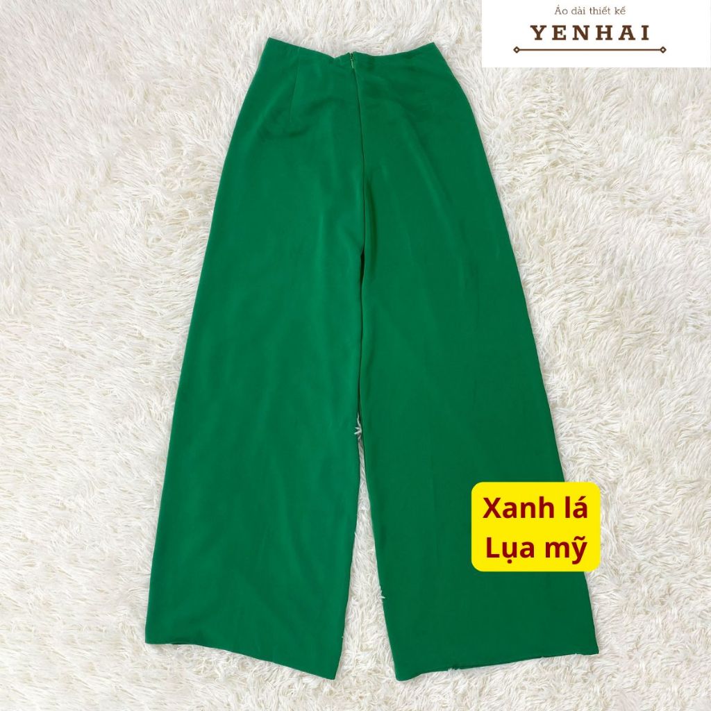 Quần dài lụa mỹ mặc kèm với áo dài truyền thống