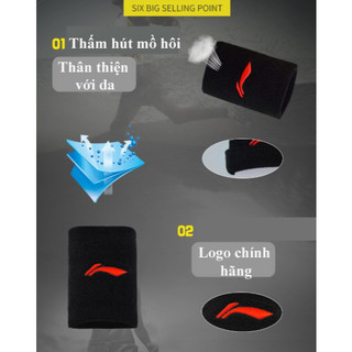 Băng cổ tay Li-Ning thể thao, thấm hút mồ hôi, bảo vệ cổ tay