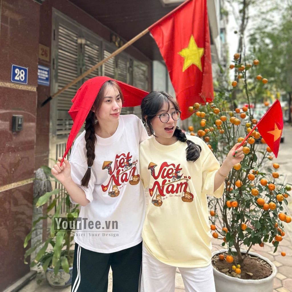 [ÁO THUN VIỆT NAM] Áo Thun Việt Nam Gấu Xích Lô Chất Liệu Cotton 100% Siêu Đẹp YTVN2601