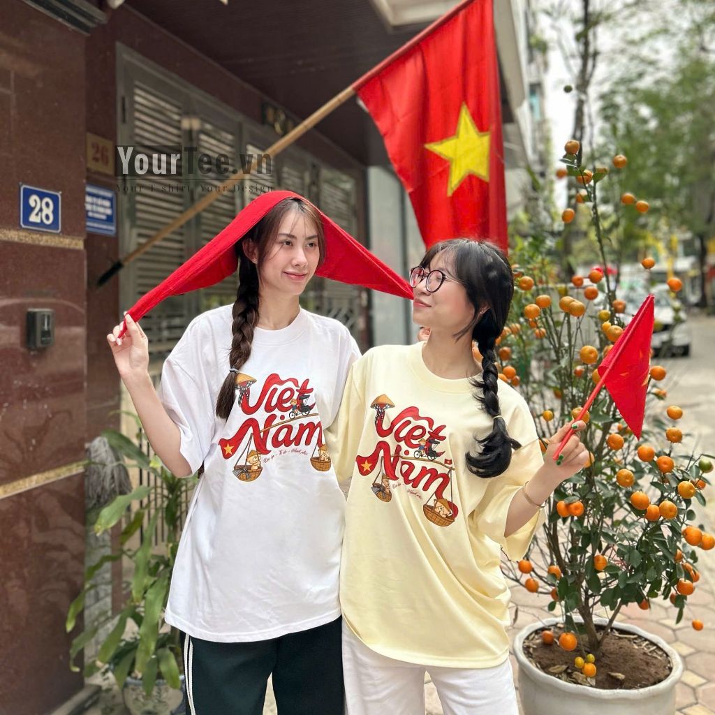 [ÁO THUN VIỆT NAM] Áo Thun Việt Nam Gấu Xích Lô Chất Liệu Cotton 100% Siêu Đẹp YTVN2601