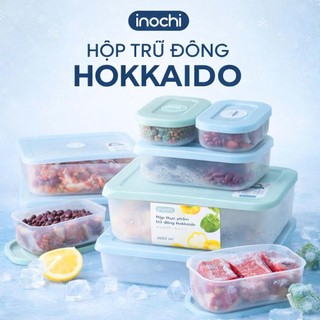 Bộ 7 Hộp Trữ Đông Inochi Hokkaido: 4x290ml, 2x900ml, 1x3600ml, Nhựa PP, Bảo Quản Thực Phẩm Tươi Ngon