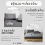 Bộ ga giường và 2 vỏ gối nằm Cotton Tici M2T BEDDING - Ga giường bo chun theo yêu cầu