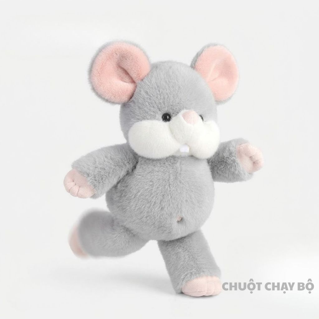 Gấu Bông Chạy Bộ Cáo,Bò Sữa,Voi,Chuột 55Cm Lông Tơ Mềm Mại, Thú Nhồi Bông Con Vật Chân Đu Đưa Vui Nhộn Quà Tặng Cho Bé