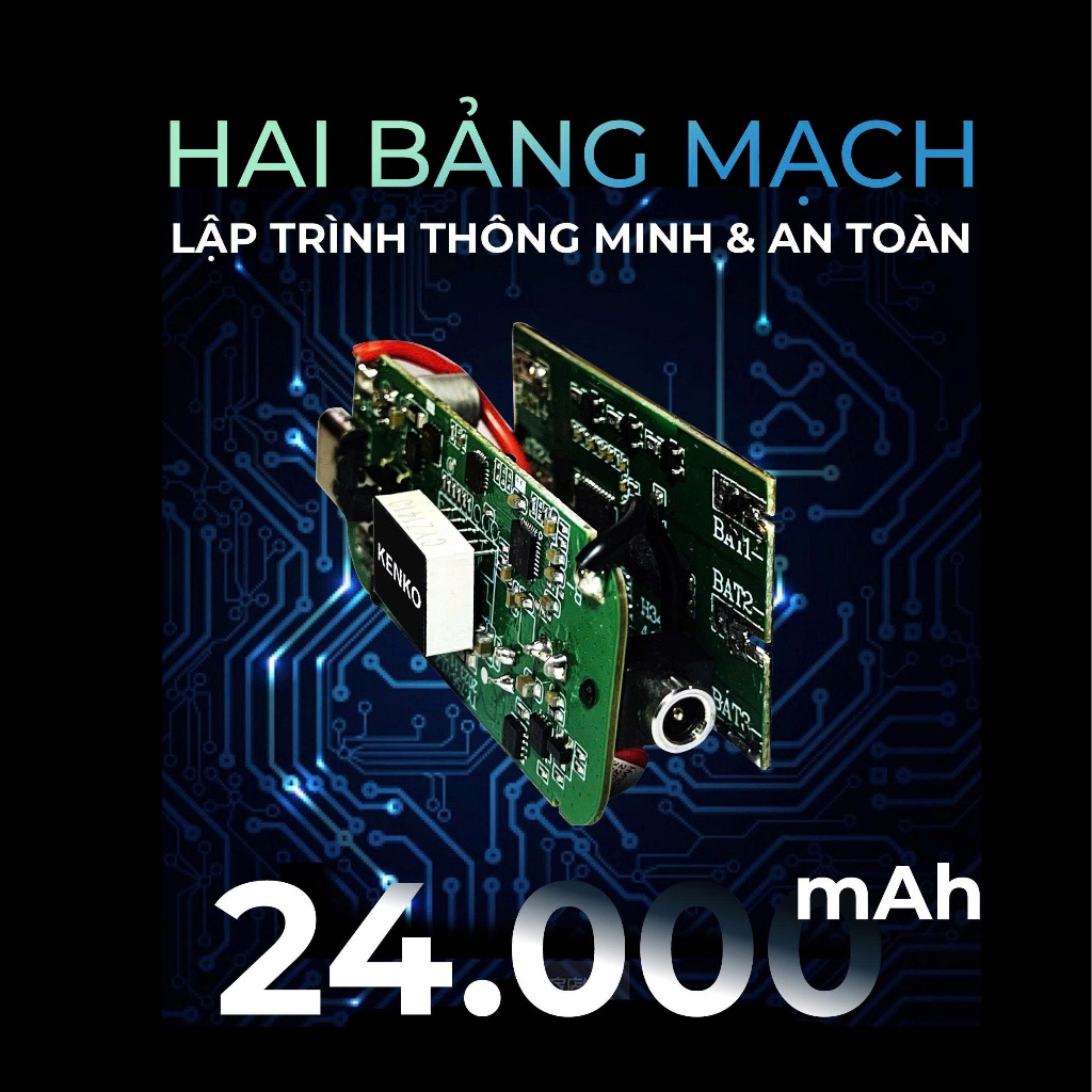 [KENKO STORE] Bộ phụ kiện KENKO ALPHA X5 22V PRO.Bảo hành 12 tháng Tặng kèm 2 chổi vệ sinh quạt