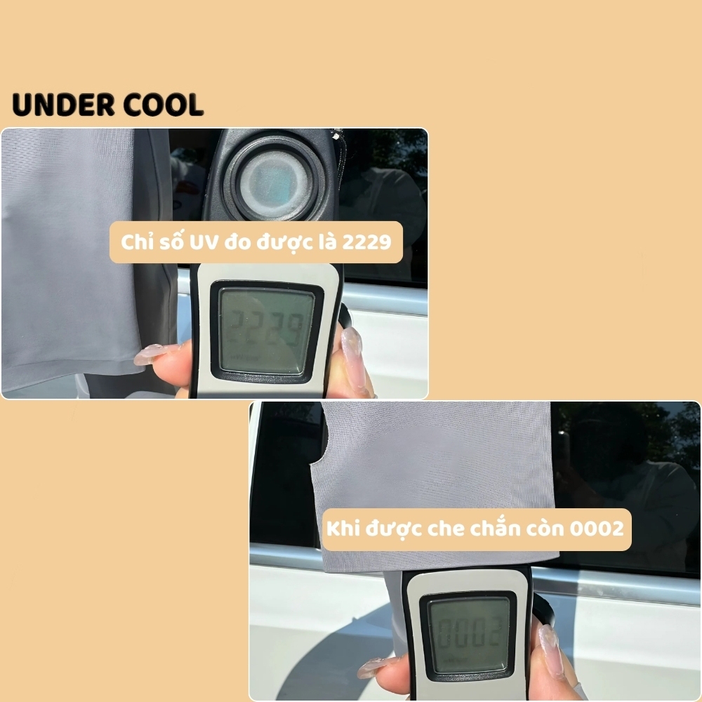 Găng Tay Ống Chống Nắng Chất Su Mát UNDERCOOL Logo Đổi Màu Phát Hiện Tia UV UPF50+ Dành Cho Nam và Nữ OT07