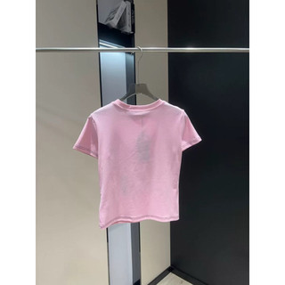 Áo phông cotton cổ tròn cộc tay hình ngựa đeo kính form gọn