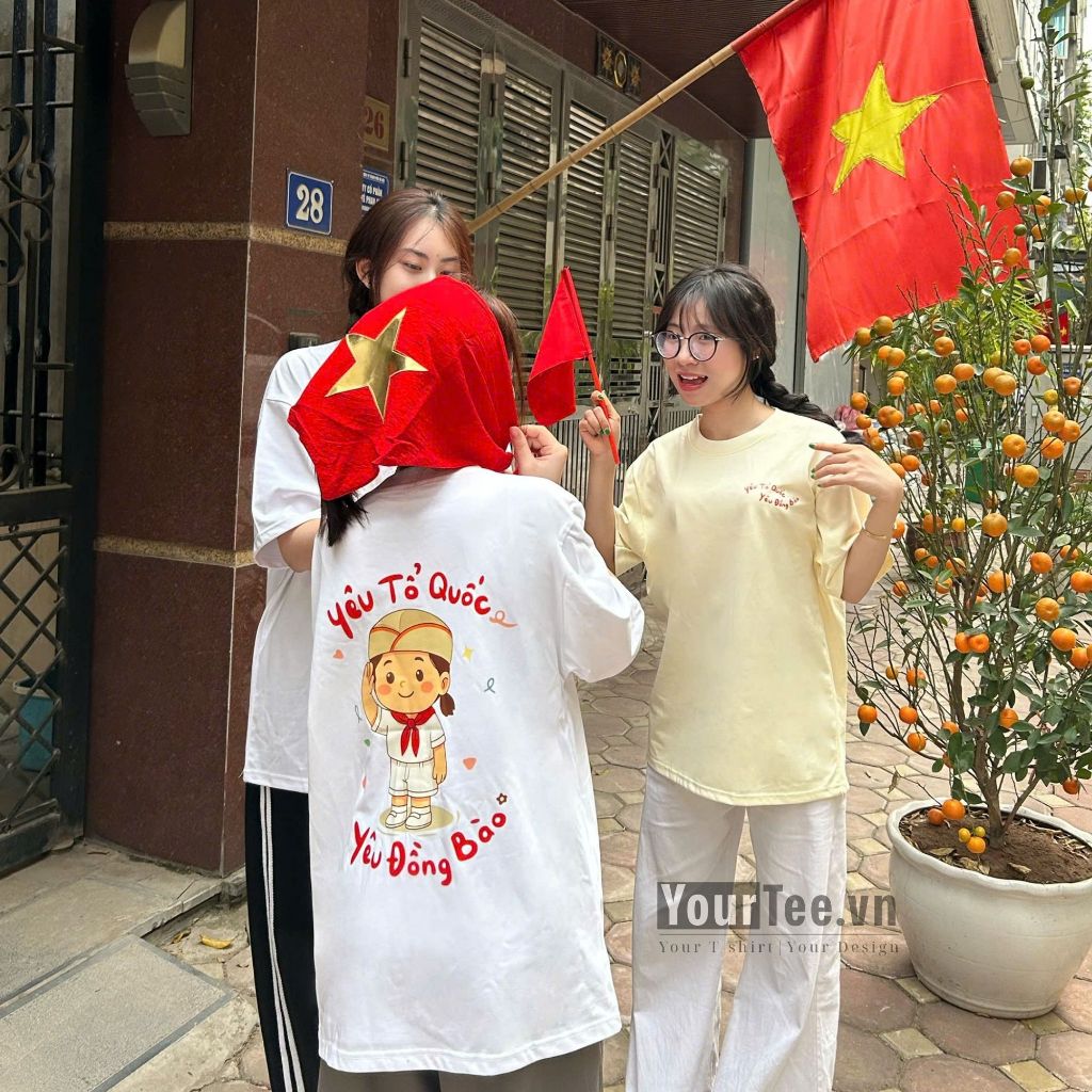 [ÁO THUN YÊU TỔ QUỐC VIỆT NAM] Áo Thun Việt Nam Thấm Hút Mồ Hôi Chất Liệu Cotton 100% 250GSM Thấm Hút Mồ Hôi YTVN2604