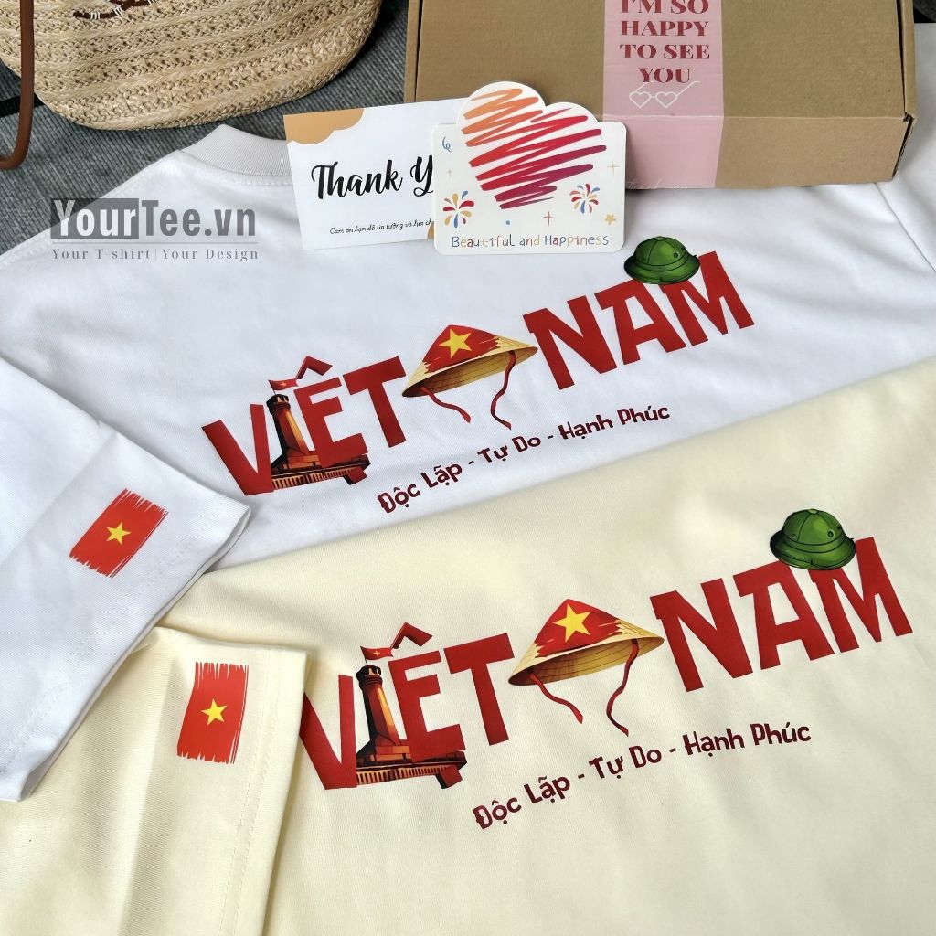 [ÁO THUN VIỆT NAM] Áo Thun Việt Nam Thoáng Mát Chất Liệu Cotton 100% Thấm Hút Mồ Hôi YTVN2605