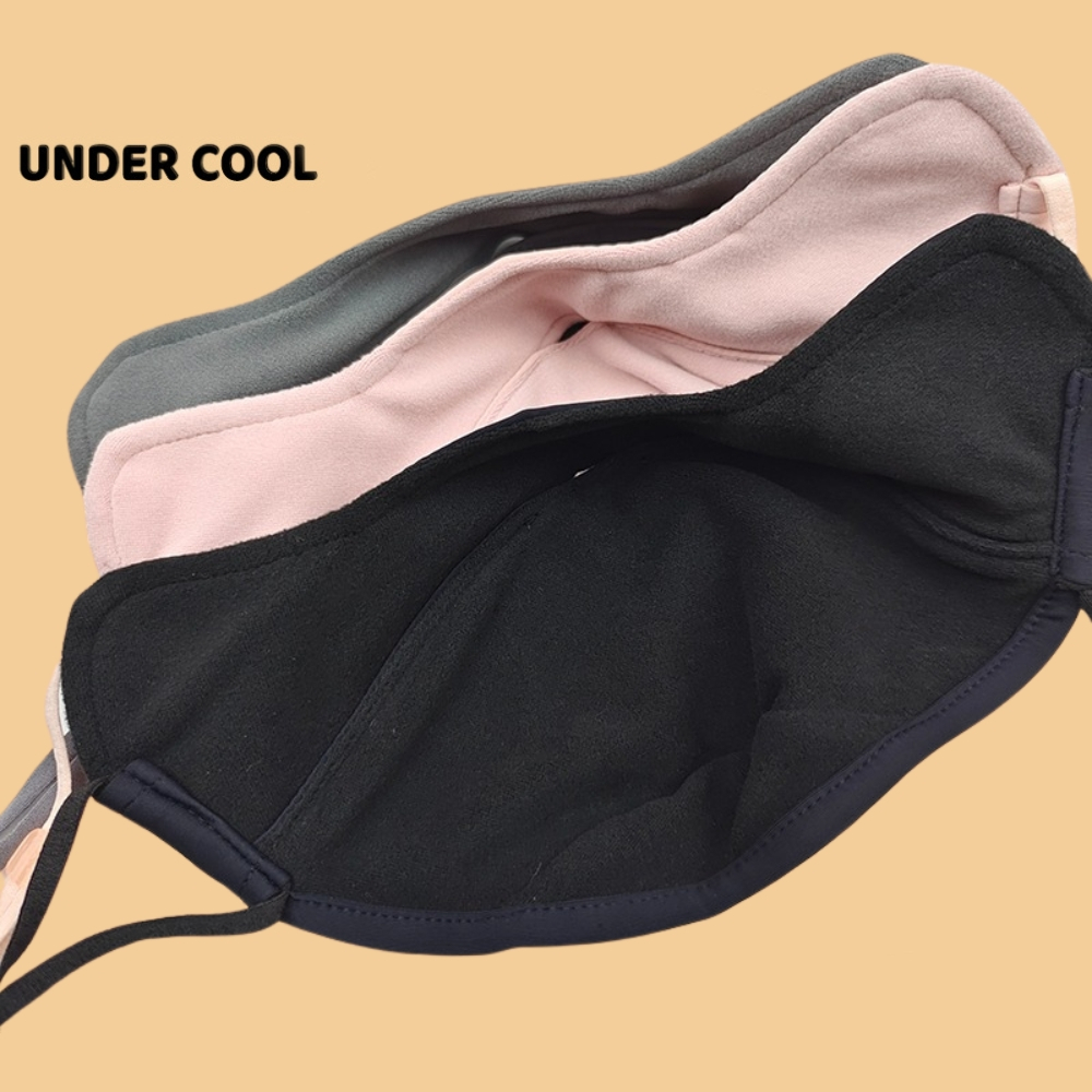 Khẩu Trang Thời Trang Unisex Cao Cấp UNDERCOOL Vải Nỉ Mềm Dây Đeo Rút Co Giãn Kháng Khuẩn, Chống Tia UV Dày Dặn - KT06