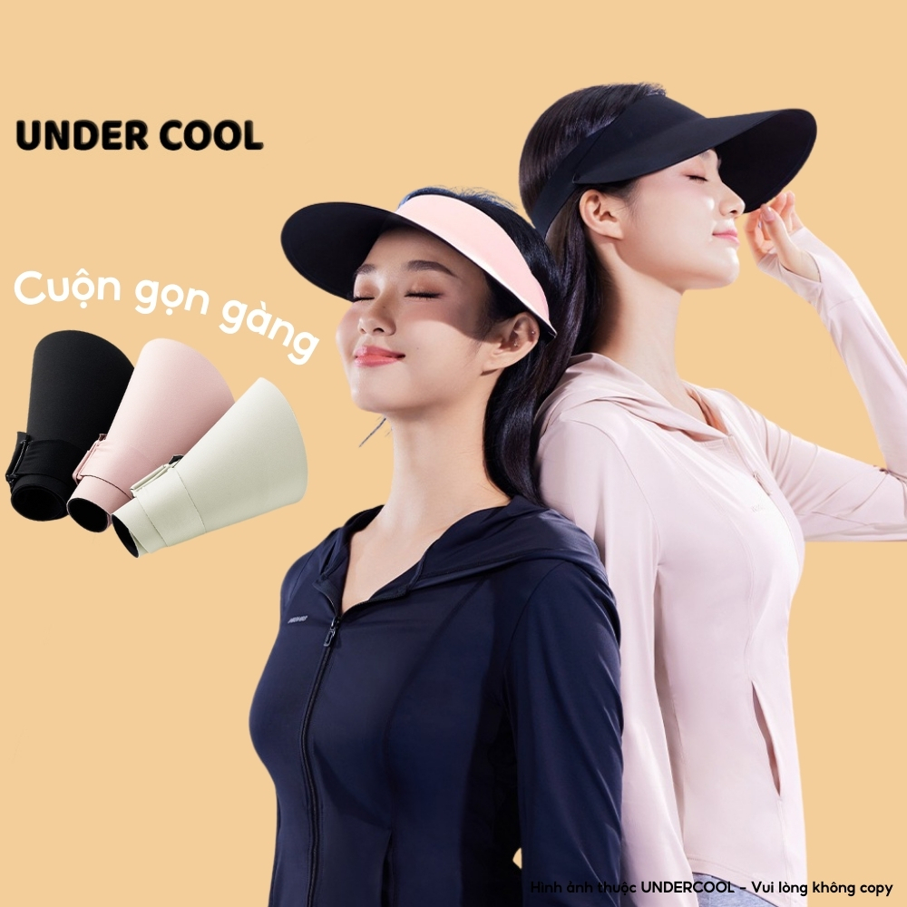 Mũ Chống Nắng nửa đầu chống nắng UNDERCOOL Nón Nữ Nửa Đầu rộng vành Chống UV UPF50+ Năng Động Trẻ Trung  MU04