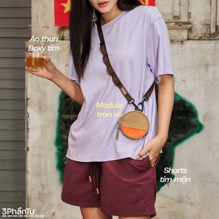 3PhầnTư - Túi, Ví Mô-đun Nhỏ Vải Trượt Nước Đựng Chìa Khoá, Tai Nghe Bản Tròn [Không Kèm Dây Đeo] - APSU24003