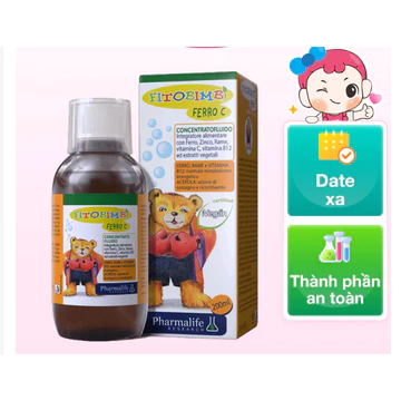Fitobimbi Ferro C ( hộp 200ml ) Bổ Sung Sắt Kẽm Hữu Cơ Cho Bé,hỗ trợ giảm nguy cơ thiếu máu do thiếu sắt,