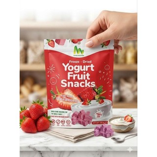 Sữa Chua Sấy Thăng Hoa Hana Nguyên Vị Dâu Tây (17g) - Snack Yogurt Giòn Tan Chuẩn Vị Trái Cây