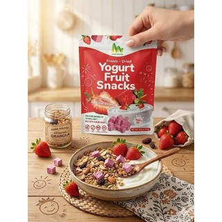 Sữa Chua Sấy Thăng Hoa Hana Nguyên Vị Dâu Tây (17g) - Snack Yogurt Giòn Tan Chuẩn Vị Trái Cây
