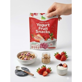Sữa Chua Sấy Thăng Hoa Hana Nguyên Vị Dâu Tây (17g) - Snack Yogurt Giòn Tan Chuẩn Vị Trái Cây
