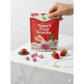 Sữa Chua Sấy Thăng Hoa Hana Nguyên Vị Dâu Tây (17g) - Snack Yogurt Giòn Tan Chuẩn Vị Trái Cây