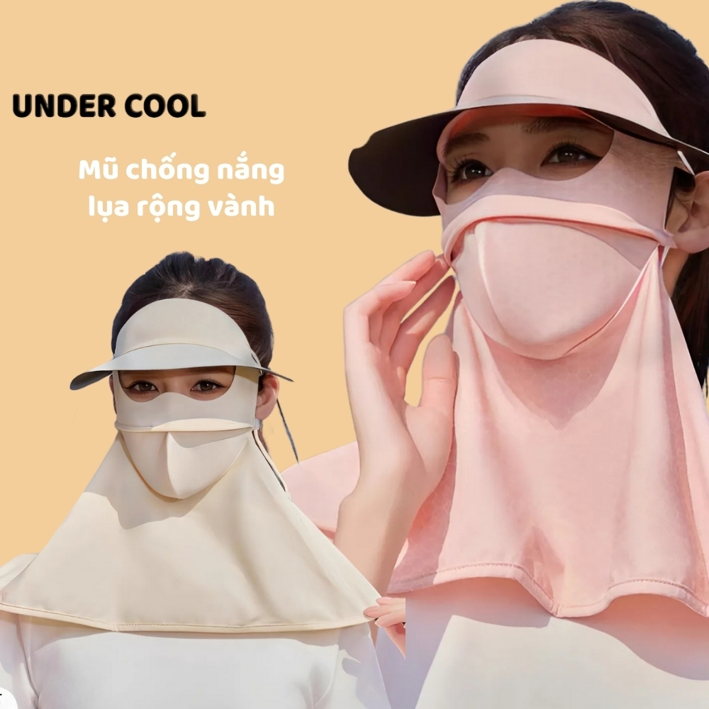 Khẩu Trang Chống Nắng Bảo Vệ Vùng Cổ Full Face Kèm Lưỡi Trai Che Nắng UNDERCOOL Bảo Vệ Da UPF50+ KT08