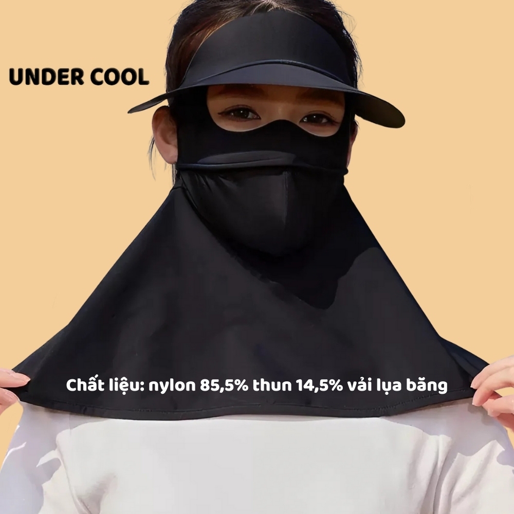 Khẩu Trang Chống Nắng Bảo Vệ Vùng Cổ Full Face Kèm Lưỡi Trai Che Nắng UNDERCOOL Bảo Vệ Da UPF50+ KT08