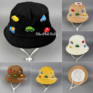 [ 1-2 TUỔI ] MŨ TAI BÈO XE Ô TÔ CUTE CHO BÉ TRAI - NÓN VÀNH ĐI HỌC ĐI CHƠI CHE NẮNG CHO TRẺ EM