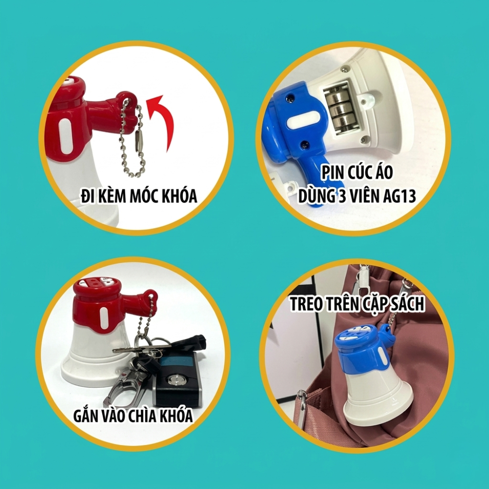 Móc khóa loa mini – Phát nhạc, ghi âm, khuếch đại âm thanh