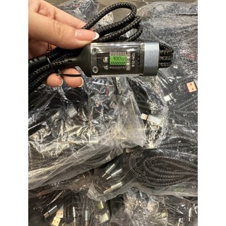 Cáp sạc 3 đầu bọc dù cao cấp sạc nhanh 100w Màn hình kỹ thuật số phukienmk10