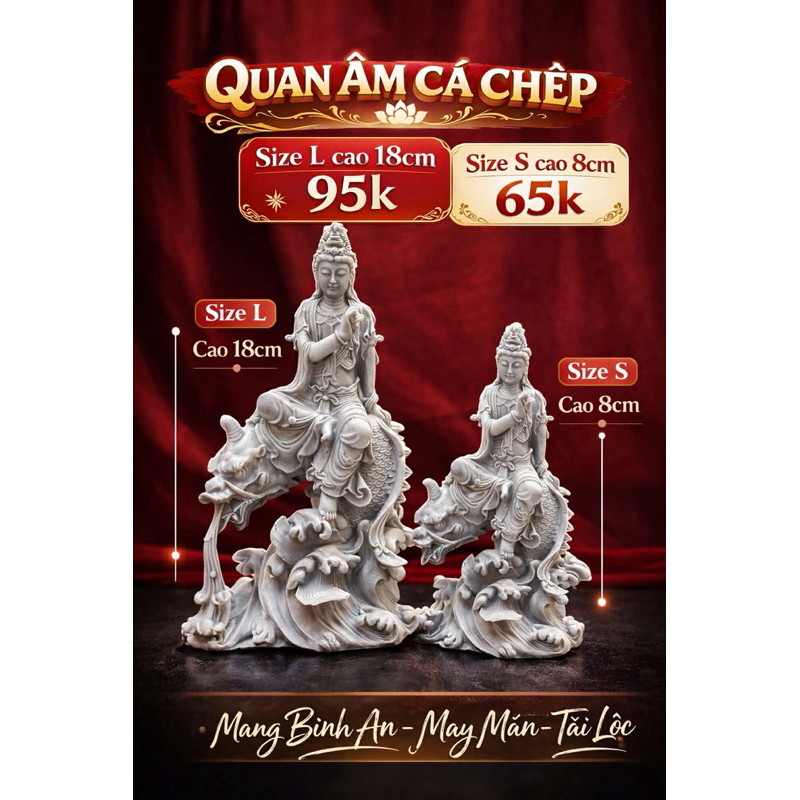 Tượng Phật Quan Âm ngồi bán nguyệt đá sa thạch