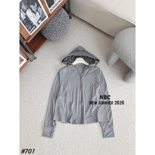Áo khoác nắng khóa mũ 701