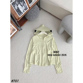 Áo khoác nắng khóa mũ 701