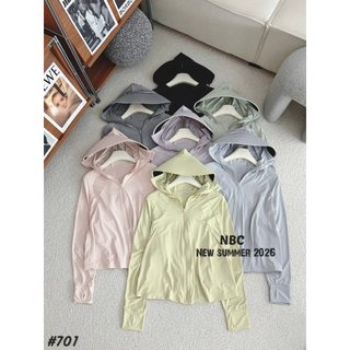 Áo khoác nắng khóa mũ 701