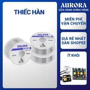 Cuộn thiếc hàn Solder Wire lõi 0.8mm, 1.0mm - cuộn 10g,50g,100g