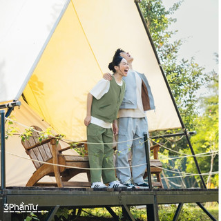 3PhầnTư - Quần Dài Cargo Túi Hộp Nam Nữ Vải Taslan Dù Gió Nhăn Nhẹ Thoáng Khí Outdoor Trekking Tự Do - BCGM24001