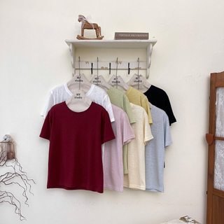 Áo thun giấy mỏng cộc trơn