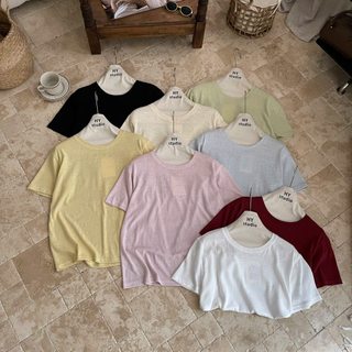 Áo thun giấy mỏng cộc trơn